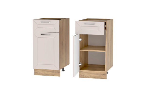 Шкаф 1 створка, ящик Модерн Арктик 5007/Белый ЛДСП 400